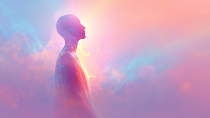 健康とウェルネス - オーラのように輝く人体、エネルギーの流れ（医療・健康、科学・教育、動画）