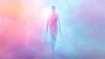 健康とウェルネス - オーラのように輝く人体、エネルギーの流れ（医療・健康、科学・教育、動画）