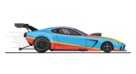 Racing Car Speed Motion Illustration. © Agus