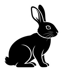 Fototapeta premium Easter Bunny Silhouette - Vector Illustration