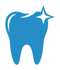 Obraz premium Sparkling Tooth Icon - Dental Clinic Logo