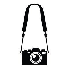 Travel Camera Vector, Silhouette, Illustration