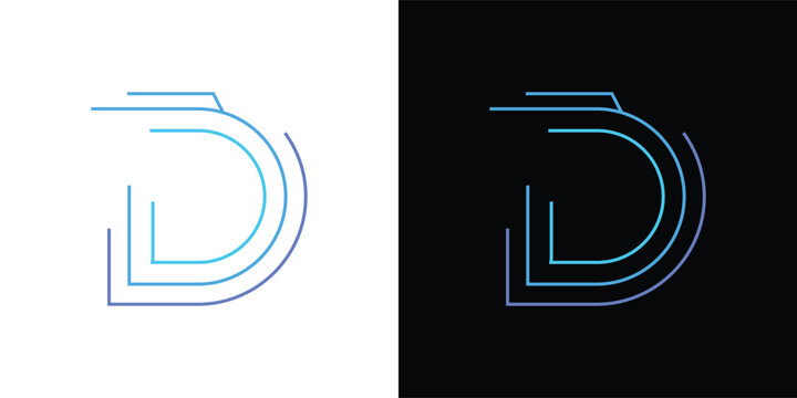 The letter 'D' with a touch of modern, minimalist digital elements