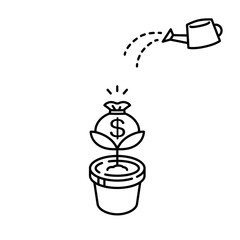 シンプルで可愛いお金投資素材