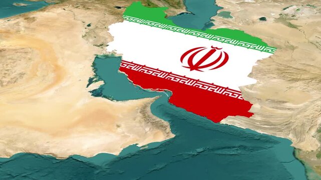 Strategic Map of Iran Highlighting Strait of Hormuz Maritime Shipping Trade Route