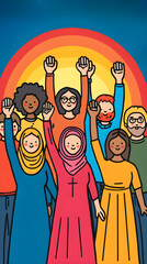 Diverse Group of People Celebrating Unity and Inclusion