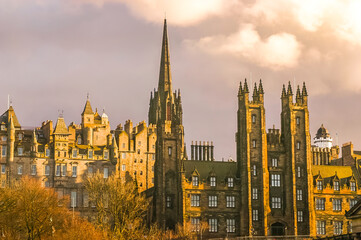 Fototapeta premium View of the University of Edinburgh, Scotland