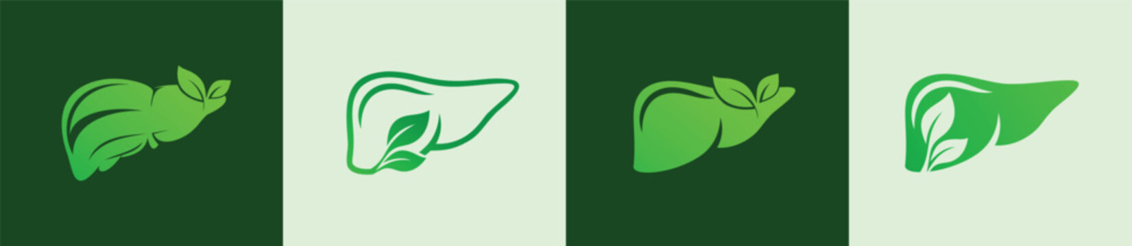    Liver leaf medical logo hepatology digestive health clinic wellness organic care icon
