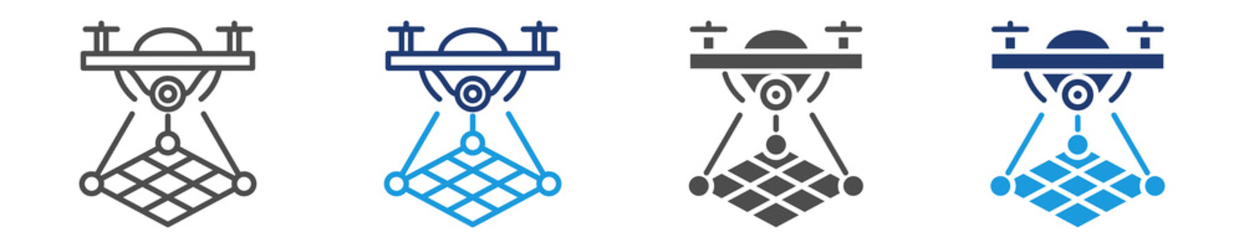 photogrammetry icon set multiple style