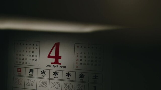 Calendar page showing April 2006