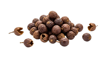Obraz premium Organic dried neem berry for natural pest control and health, isolated on white or transparent background. PNG
