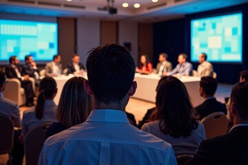 Business and Entrepreneurship Expert Panelist at Conference Meeting Event in Front of Audience in Conference Hall