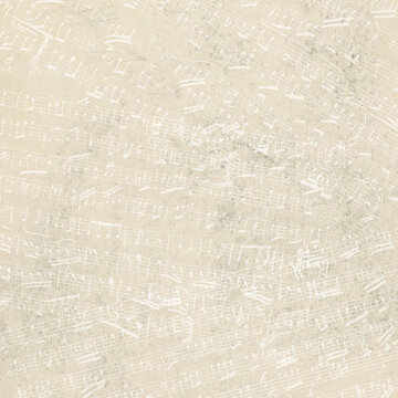 Vintage Musical Notes Background with Antique Sheet Music Texture, Aged Paper, Distressed Grunge Overlay, Classical Manuscript Pattern, Retro Music Score Design for Posters, Album Covers and Creative 