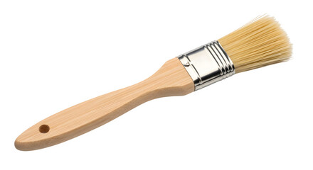 Eco friendly wooden pastry brush for professional kitchen use, isolated on white or transparent background. PNG