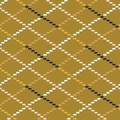 Classic Mustard Yellow and Olive Green Plaid Pattern; Traditional Checked Textile Background for Winter Apparel, Flannel Textures, and Cozy Home Upholstery Design