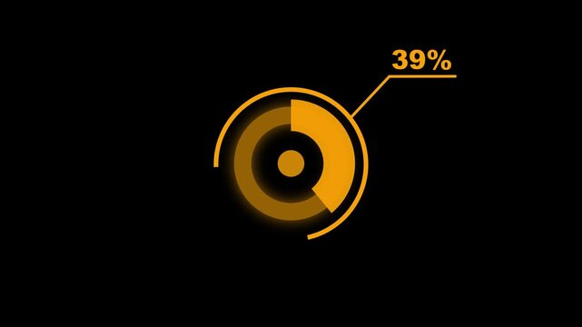 82% circle diagrams Infographics animation design, 82 Percentage pie charts. Business data visualization dashboard for statistics and reports in 4K video animation. mobile social media and tv..