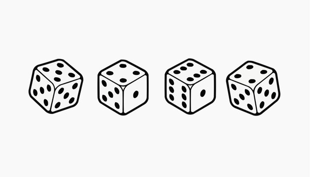 dice on white background