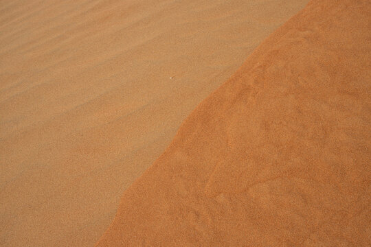 Rippled sand dunes in Rub al Khali desert 