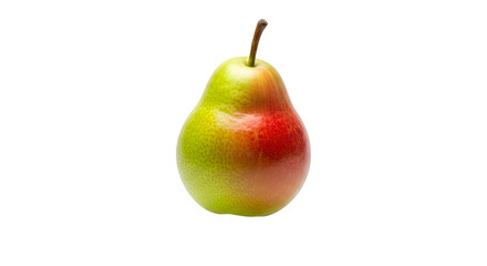 A single sweet and ripe anjou pear, isolated on white or transparent background. PNG