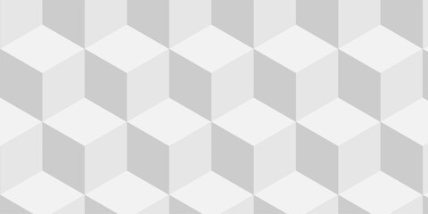 Obraz premium Abstract square gradient white and gray isometric diamond cubic square shape structure texture. cube geometric wall and floor. vector diamond hexagon triangle wallpaper background.