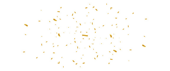 Gold Color Confetti. PNG illustration of festive confetti background 