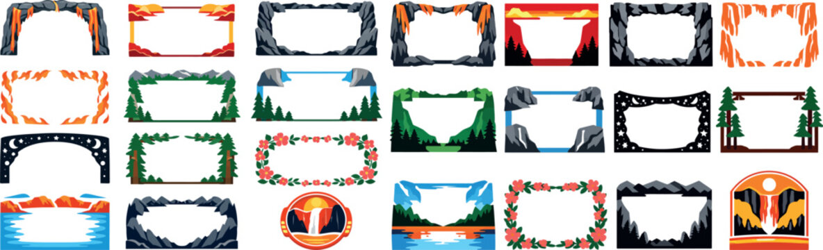 Yosemite Firefall Frame Collection with Scenic Landscape Designs