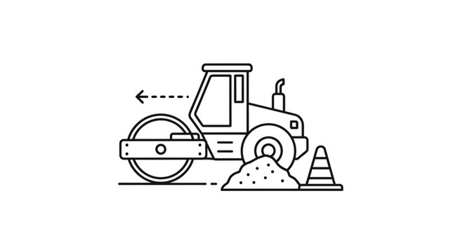 Road Roller Compactor Construction Equipment.