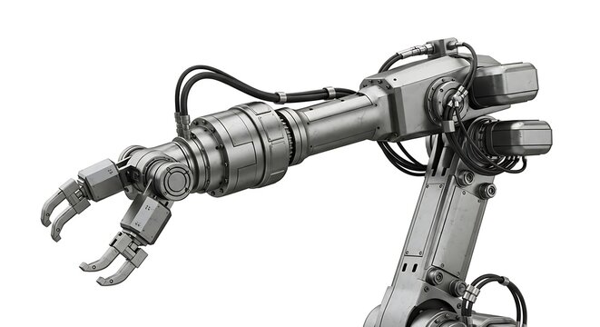 Industrial robotic arm with claw hand