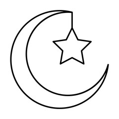Fototapeta premium Crescent Moon Icon