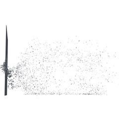 Obraz premium Shattered glass debris isolated transparent background photo realistic 3d rendering PNG 16 bit with alpha channel