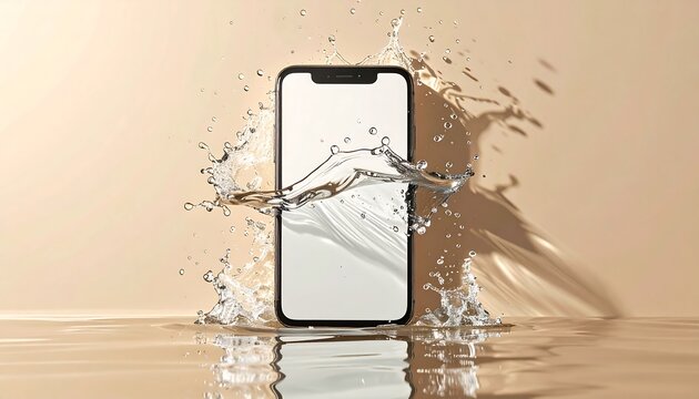 Capturing heavy water splash around smartphone