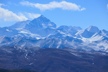 Fototapeta premium Mount Everest landscape in tibet, China