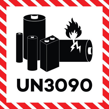 UN 3090 ADR LBM Lithium Battery Hazard Mark