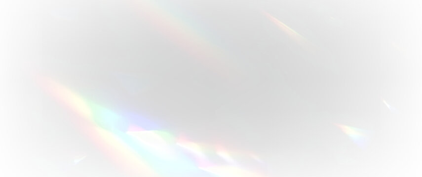 Shimmering Crystal Light Background with Magical Glitter Dust Rainbow Reflections Floating Glow Transparent PNG Effect