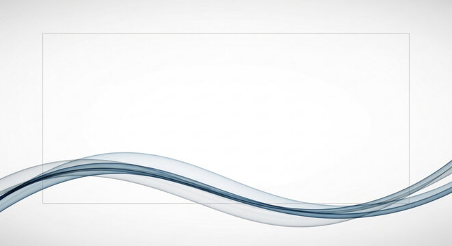 Modern wave design element with blue and white gradient lines on a light background for presentation or website template