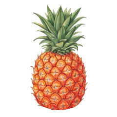 Pineapple illustration isolated on transparent background