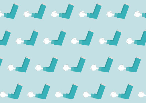 Asthma inhalers, illustration