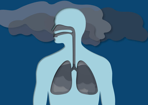 Air pollution, conceptual illustration