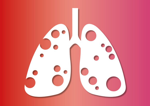 Unhealthy lungs, conceptual illustration