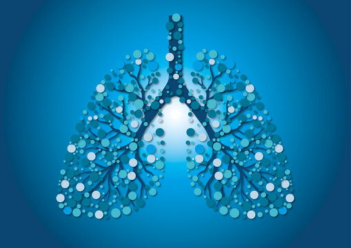 Human lungs, conceptual illustration