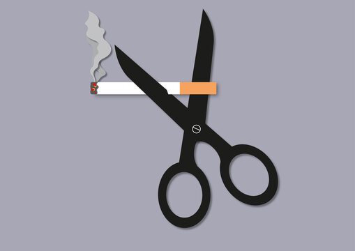 Smoking cessation, conceptual illustration
