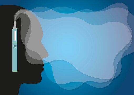 Vaping, conceptual illustration