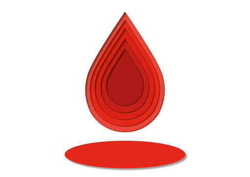 Drop of blood, conceptual illustration