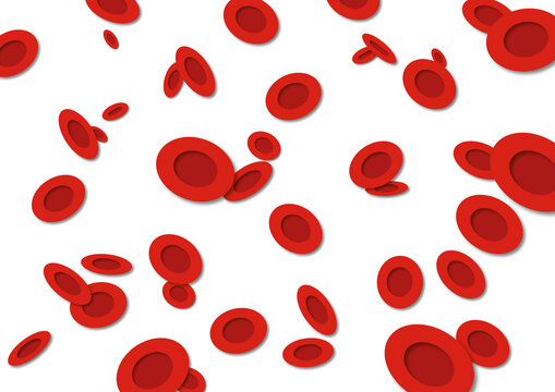 Red blood cells, illustration