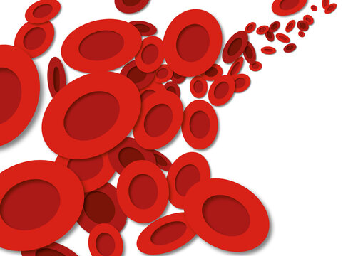 Red blood cells, illustration