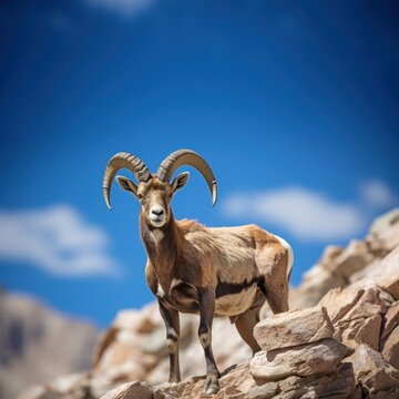 Alpine ibex livestock wildlife animal.