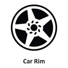 Obraz premium Car Rim Vector icon which can easily modify or edit
