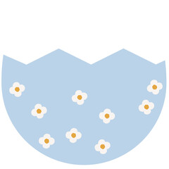 Easter Egg with Floral Pattern