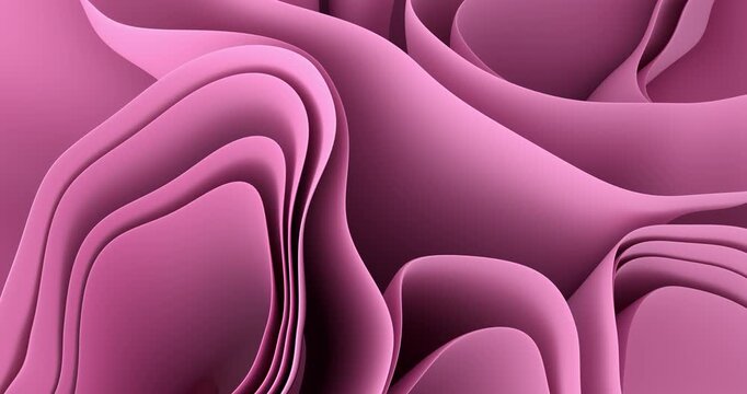 Abstract layers of fabric flutter smoothly, intertwining in a looped dance their movement creates a feeling of lightness and airiness, immersing you in a peaceful atmosphere.