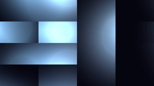 Abstract background Glowing blue rectangles form geometric pattern